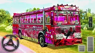 Luxury Coach Big Indian Bus Driving in India - Driving Simulator Srilanka - Android GamePlay