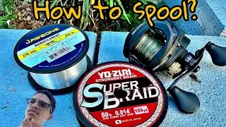 How to spool up a bait casting reel with backing