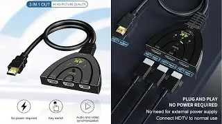 Expanding TV HDMI Input with 4K HDMI 3-in-1 Switch-Splitter