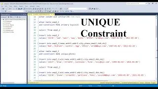 SQL For Data Science Class 5: Mastering the UNIQUE KEY Constraint Concept