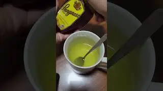 1st time to drink Moringa (malunggay tea) from boiled fresh malunggay leaves .