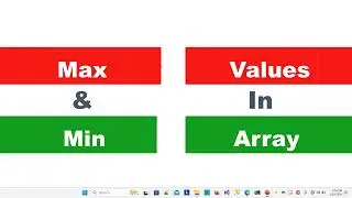 Program to find Max and Min value from an array in C