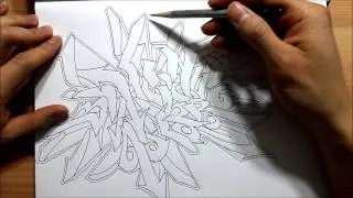 How to draw Graffiti - Wild Style | Graphics Graffiti and Illustration - drawing tutorial