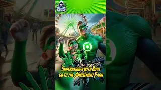 Superheroes with the boy go to amusement park #marvel #spiderman #avengers #dc #trendingshorts