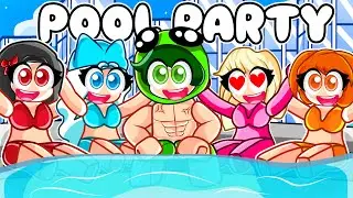 TRAPPED in a GIRLS ONLY POOL PARTY in Roblox Driving Empire!