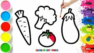 🥕🍅 How To Draw Different Kinds of Vegetables l Easy Step By Step Tutorial 