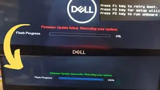 Dell BIOS update solution: Firmware update failed + (Dell Error F1 to continue with the boot)