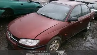 AUTOMOBILIU DALYS - OPEL OMEGA 1997 2.5L 2497CM3 96KW DYZELIS MECHANINE SEDANAS 4_5D EU RAUDONA