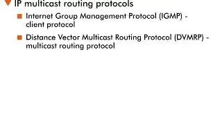 IP Multicast Services - 9 : IPMC Routing Protocols