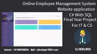 Employee Management System   | Final Year Project | Web Application Asp.net Using C#