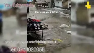 Чукул кабар Бүгүн 18-июньда Кызыл-кыя базарын Сел каптап таварларды алып кеткен😨😨