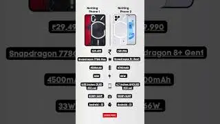Nothing Phone 1 VS Nothing Phone 2 | Subscribe ✅💯⚡⚡