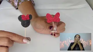 DIY -  Tag  Minnie ( Decoração para Docinho)