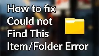 Item Not Found error | How to Delete Undeletable File | Windows