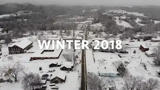 Winter Snow Storm in Friendsville, Tennessee