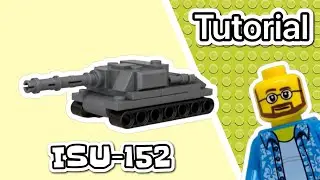 LEGO WW2 ISU-152 self-propelled heavy howitzer in Micro Brick Battle scale tutorial