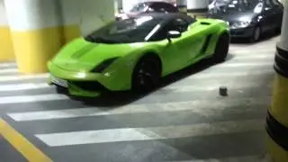 Green lamborghini in dubai