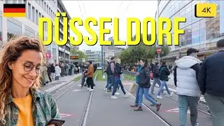 Düsseldorf, Germany 4k walking tour | 4k City Walk | 