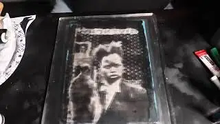 IMAGE TRANSFER 3 GELLI PLATE COLLAGE FOREGROUND AND BACKGROUND