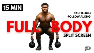 15  Min Kettlebell FULL BODY SPLIT SCREEN Workout | No Repeat