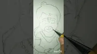 little Hanuman ji drawing ❤️❤️❤️😊😊😊🏹🏹 Jai shree ram  #short