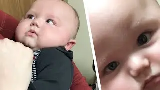 The baby doesn't understand what's about to happen. His parents film this touching moment!