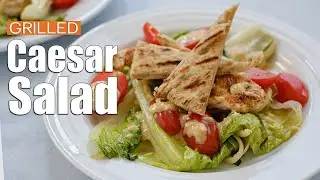 Grilled Romaine and Chicken Caesar Salad