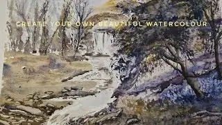How to create a stunning #watercolor landscape painting!