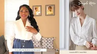 Simple Retro 2021 A/W Try On & Review with @Drew Hayden Keelin | Amanda 100% Cotton Shirt