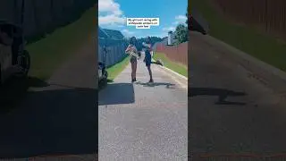My girl and I racing with orthopedic Jordan’s on both feet 🦩🥾