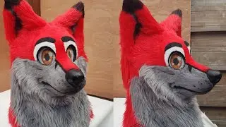 How to make a toony red fox fursuit head mask diy tutorial