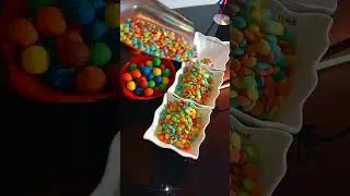 ASMR Scoop of colorful sweets in 3 mini plates #asmr #shorts