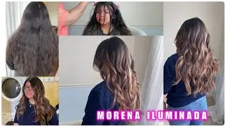 Como Hacer Un Balayage En Casa / Balayage En Color Caramelo / Morena Iluminada / #balayage