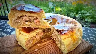 ПИРОГ с Красной Рыбой. Дальневосточный пирог. Пирог с горбушей и капустой!!! ENG SUB