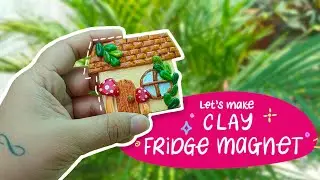 DIY FRIDGE MAGNET | Cutest fridge magnet made from clay  | How to make fridge magnet at home