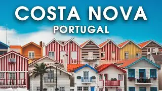 COSTA NOVA - AVEIRO - AS FAMOSAS CASINHAS COLORIDAS DE PORTUGAL - DRONE 4K