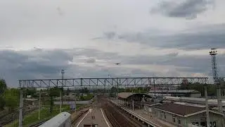Заход на посадку АН-124 в Чкаловский над станцией Щёлково