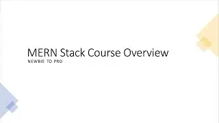 1. Introduction to MERN Stack - Full Course Tutorial for Beginners (MongoDB, Express, React, Node)