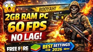 2GB RAM  PC 😱 60 FPS Free Fire | Best BlueStacks Settings 2026 🔥