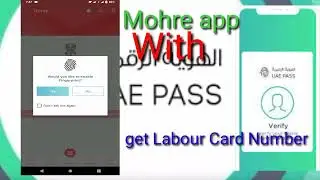 Mohre app open with UAE PASS how to get labour card in easy way