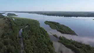 Река Обь с высоты птичьего полета