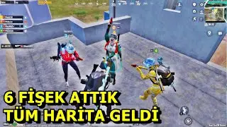 6 FİŞEK ATTIK TÜM HARİTA GELDİ OHA ! PUBG MOBİLE