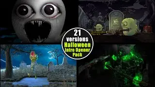 Halloween intro opener video Pack (21 versions) 2021