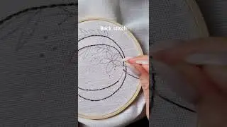 Back stitch letter embroidery #embroidery #handembroidery #handmade #alphabet #stitch #art #needle