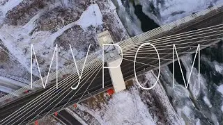 Муром. Полет над мостом через реку Ока
