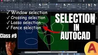 Selection Methods In AutoCAD — Window, Crossing, Lasso Selection | AutoCAD for beginners