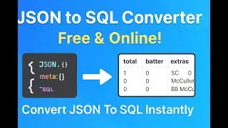 Json to sql database 🔥