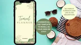 Travel Smartphone Digital Planner Template with Commercial Use - Editable in Canva and PowerPoint