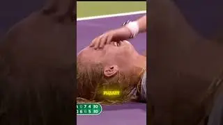 Caroline Wozniacki was seized with cramps right on the court.