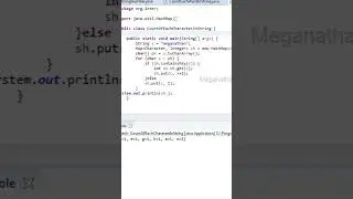 count of each character in the string java program